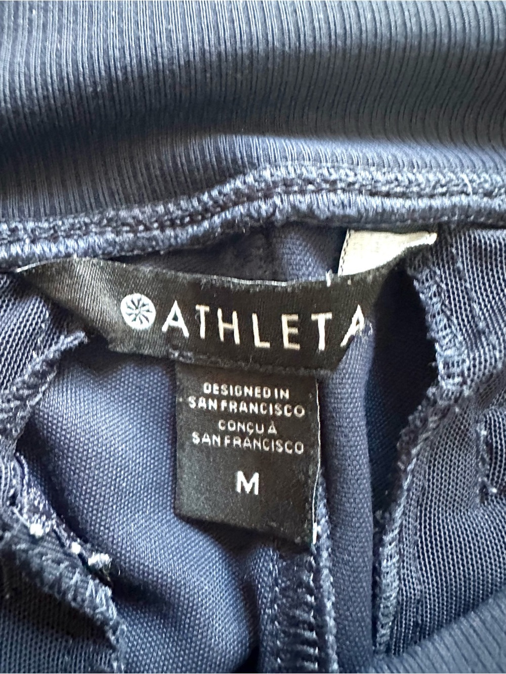 Athleta Venice Jogger Pants Navy Blue Size M Zip Pockets - Picture 5 of 10